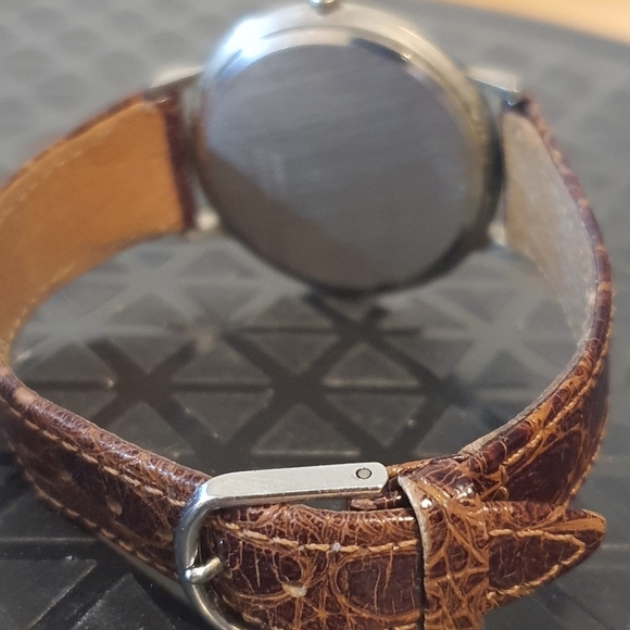 2 for $20😃Tali Silver Leather Men's Dress Watch - Picture 2 of 3